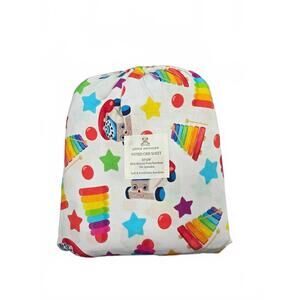 NEW CHARLIES PROJECT vintage toy standard crib sheet in multi